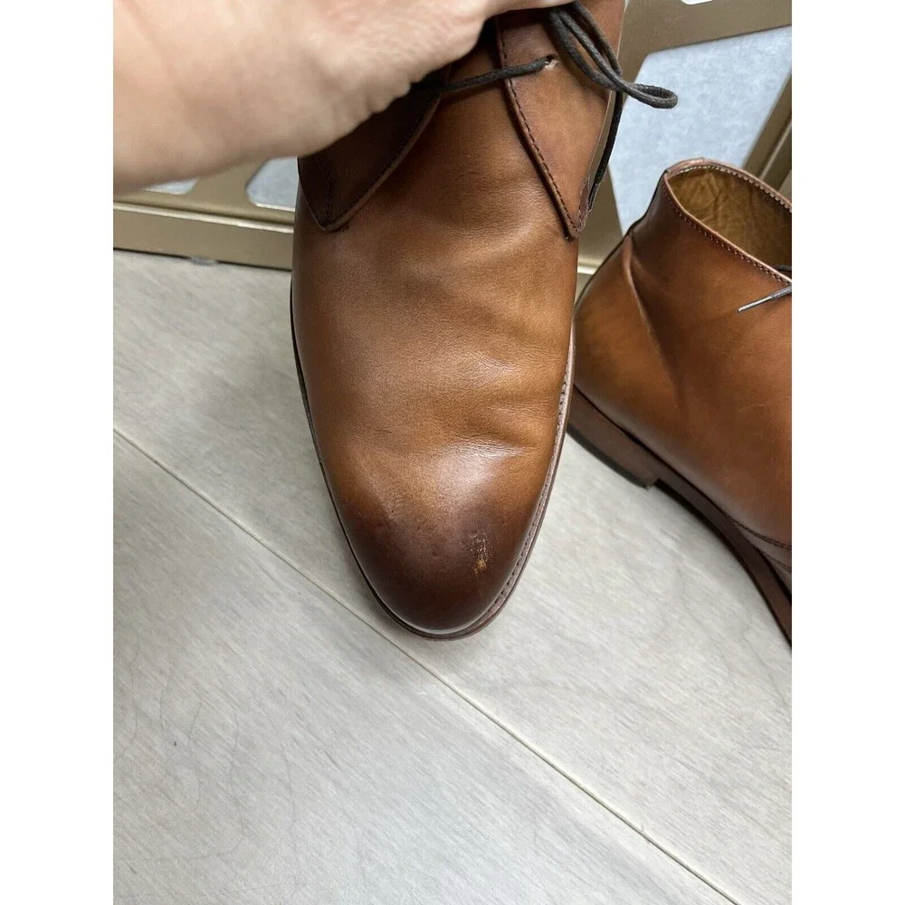 Antonio Maurizi chukka boots 45 Us 11.5 12 Brown Leather Men Shoes Italy